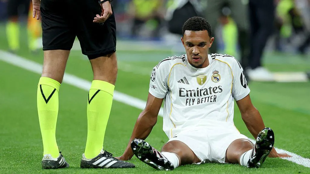 The English defender endures premature setback in Real Madrid Champions League match